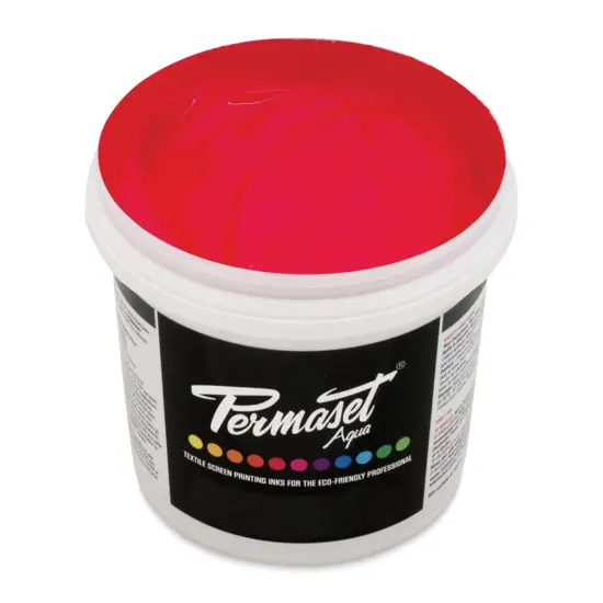 Permaset Aqua Fabric Ink - Glow Red, Liter {1}