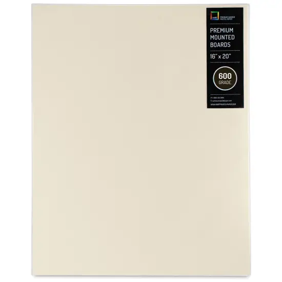UArt Premium Sanded Pastel Paper Board - 16" x 20", Neutral, 600 Grit {1}