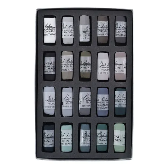 Richeson Soft Handrolled Pastels - Greys, Set of 20 {1}