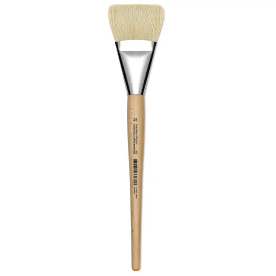 Utrecht Rhenish Pure Hog Bristle Brush - Bright, Size 24, Long Handle {1}