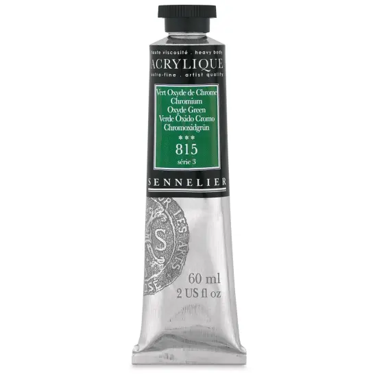 Sennelier Extra-Fine Artist Acryliques - Chromium Oxyde Green, 60 ml tube {1}