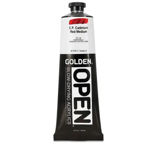 Golden Open Acrylics - Cadmium Red Medium, 5 oz Tube {2}