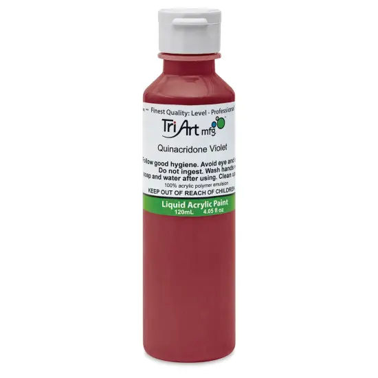 Tri-Art Liquid Artist Acrylics - Quinacridone Violet, 120 ml bottle {1}