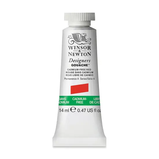 Winsor & Newton Designers Gouache - Cadmium-Free Red, 14 ml tube {1}