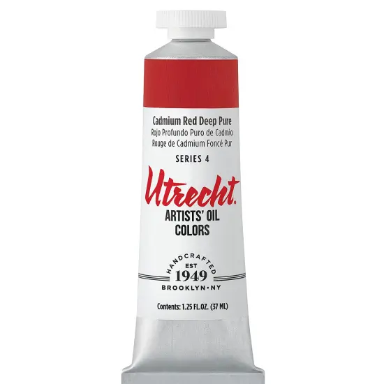 Utrecht Artists' Oil Paint - Cadmium Red Deep, 37 ml tube {2}