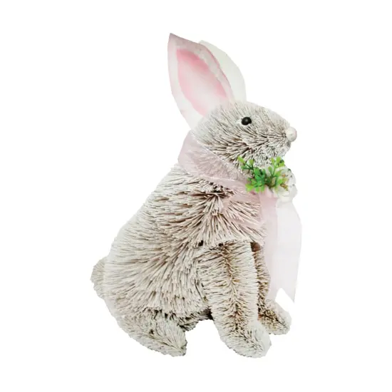 Bunny Rabbit Bottlebrush Easter Figurine Decoration {1}