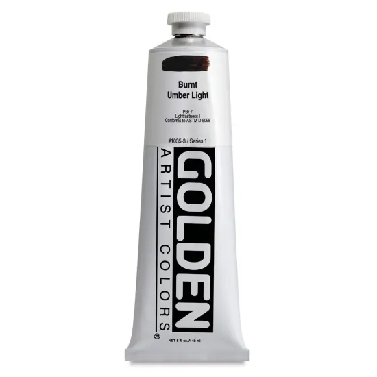 Golden Heavy Body Artist Acrylics - Burnt Umber Light, 5 oz tube {1}