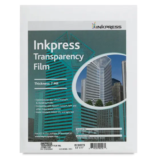 Inkpress - Transparency Films, 8-1/2" x 11", Pkg of 20 {2}
