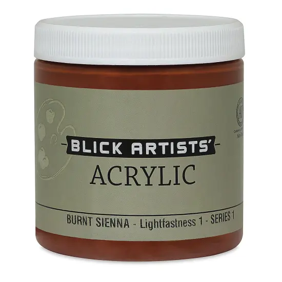 Blick Artists' Acrylic - Burnt Sienna, 8 oz jar {2}