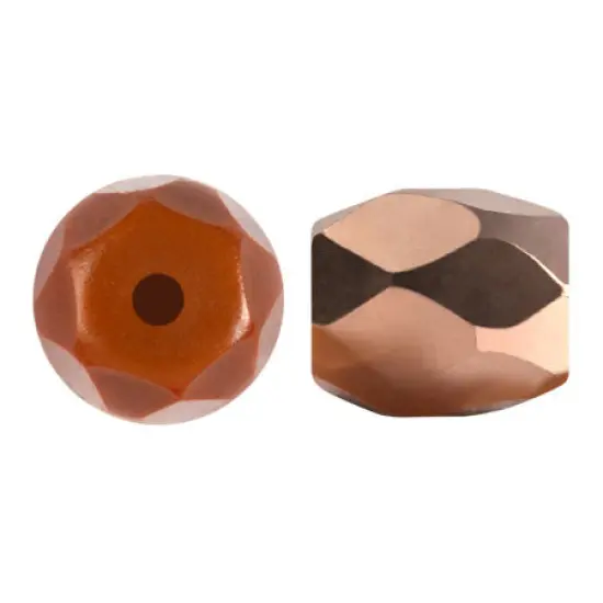 Baros Par Puca&reg; Czech glass bead, Frost Caramel Capri Gold, 10 grams {1}