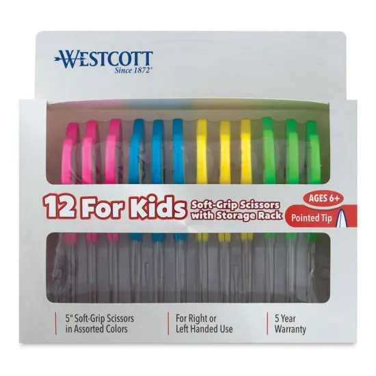 Westcott Soft Handle Scissors Teacher Pack - Set of 12, Assorted Colors, Pointed {2}