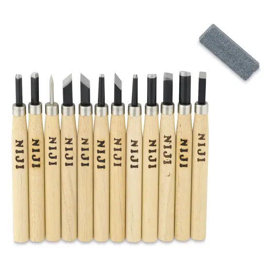 Yasutomo Niji Woodcarving Knives - Set of 12 {2}
