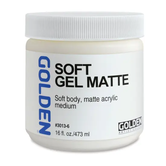 Golden Soft Acrylic Gel Medium - Matte, 16 oz jar {2}