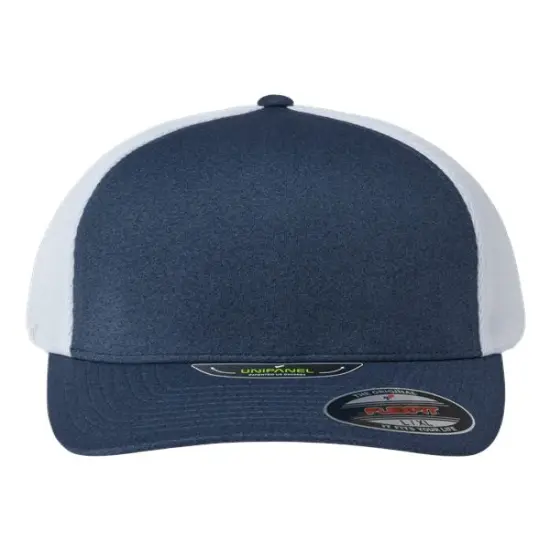 Flexfit&reg; Unipanel Trucker Cap Melange Navy/ White {1}