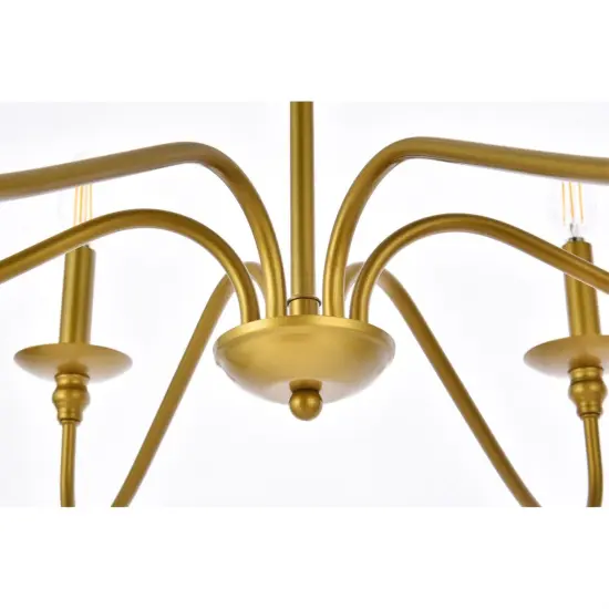 Rohan 30 inch chandelier in brass {4}
