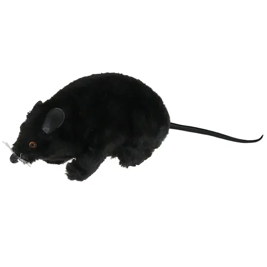 Realistic Black Prank Rat - Real Looking Scary Plush Fake Black Rat Animal Toy Gag Gift {2}