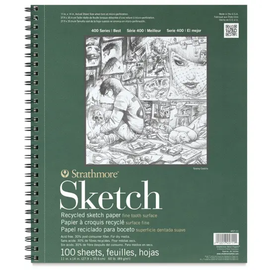 Strathmore 400 Series Recycled Sketch Pad - 11" x 14", Portrait, 100 Sheets {2}