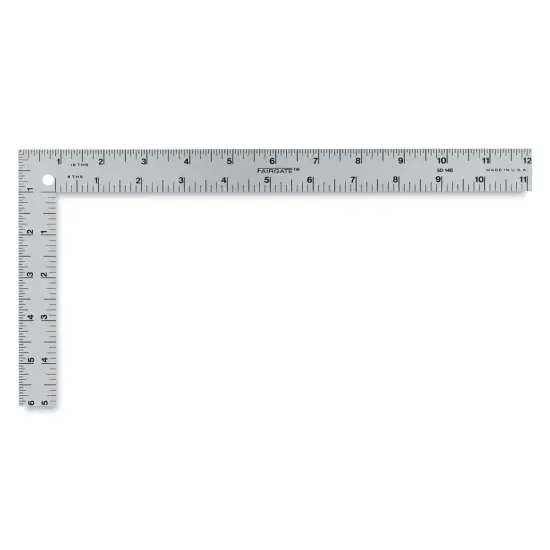 Fairgate Aluminum Mini L-Square - American Standard, 12" x 6" {2}