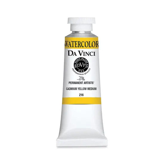 Da Vinci Artists' Permanent Watercolor - Cadmium Yellow Medium, 37 ml tube {1}