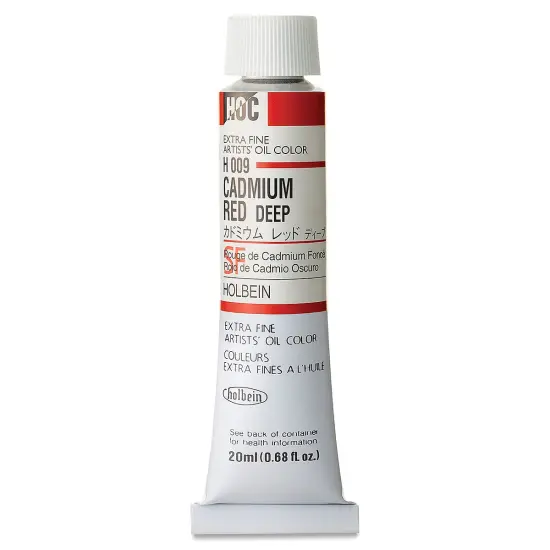 Holbein Artists' Oil Color - Cadmium Red Deep, 20 ml tube {2}