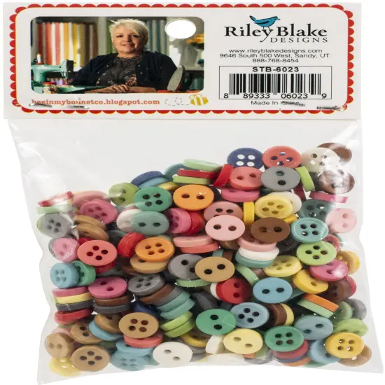 Riley Blake Cute Little Buttons Assortment 300/Pkg-1/4" {2}