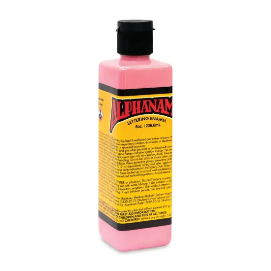 Alpha6 Alphanamel Lettering Enamel - Raspberry Sherbert, 236.6 ml, Bottle {1}