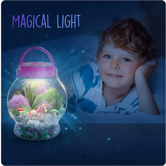 Light-Up Unicorn Terrarium Kit for Kids - Kids Birthday Gifts for Kids - Best Unicorn Toys & Activities Kits Presents - Arts & Crafts Stuff for Little Girls & Boys {6}