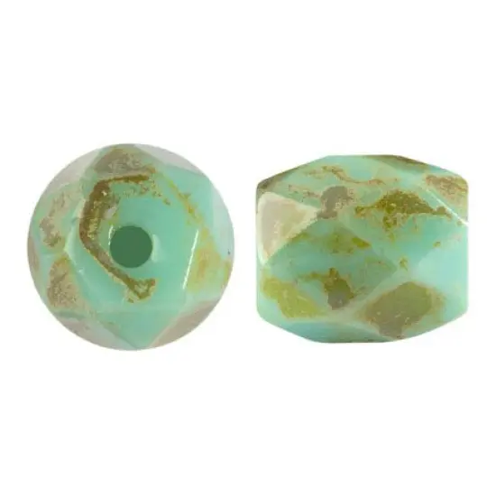 Baros Par Puca&reg; Czech glass bead, Frost Jade Travertin, 10 grams {1}