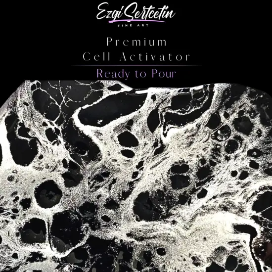 Premium Cell Activator | Ready to Pour | Create Perfect and Unique Cells in your Painting Works | 4oz by Volume | by Ezgi Sertcetin Metallic brownie {5}