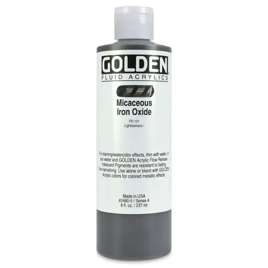 Golden Fluid Acrylics - Iridescent Micaceous Iron Oxide, 8 oz bottle {1}