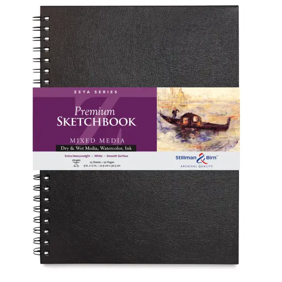 Stillman & Birn Zeta Series Spiralbound Sketchbook - 12" x 9", Portrait {1}