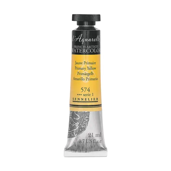 Sennelier French Artists' Watercolor - Primary Yellow, 21 ml, Tube {2}