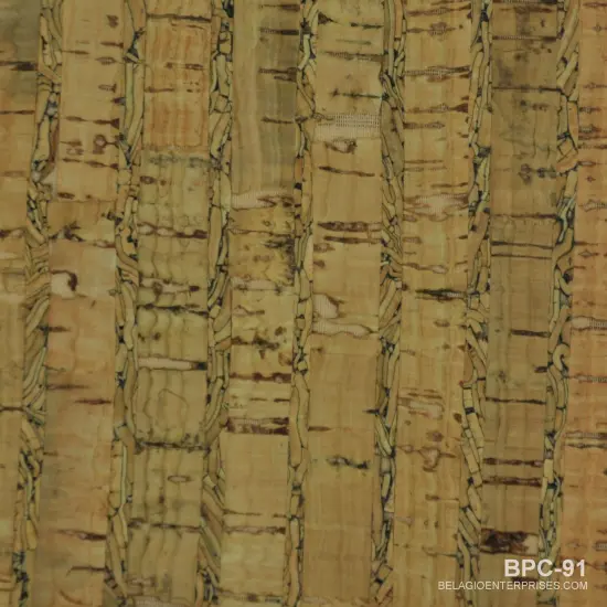 Belagio Cork Fabric, 18" x 15", Large Stripe Print, Natural {1}