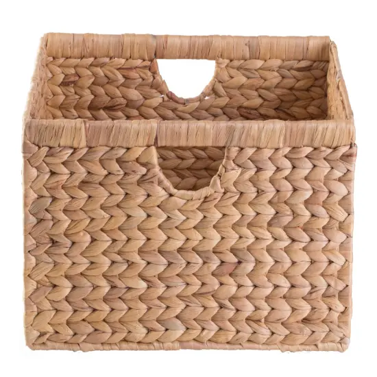 Vintiquewise Hyacinth Basket - Rustic Handwoven Multipurpose Foldable Storage Organizer Decorative Laundry Totes and Woven Storage Bin for Bedroom, Living Room, Bathroom, Pantry and Closet {3}