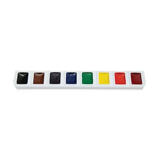 Prang 8-Color Watercolor Refill - Square, pkg of 12 Assorted colors, Half Pans {1}