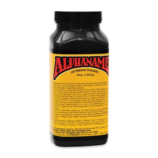 Alpha6 Alphanamel Lettering Enamel - McKeag's Black, 473 ml, Bottle {1}