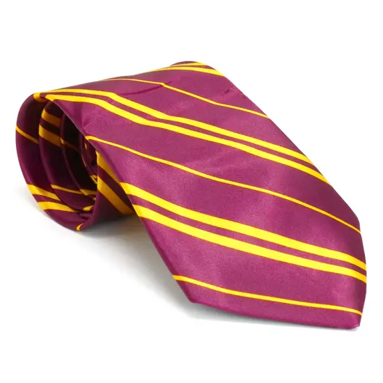 Maroon and Gold Tie - Wizard Costume Accessories Dress Up Ties - 1 Piece {1}