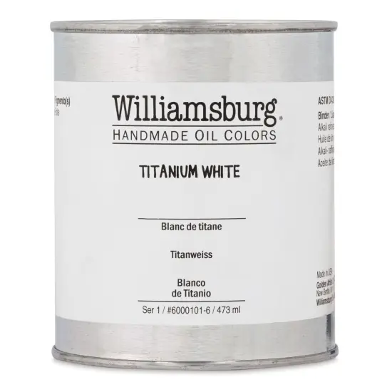 Williamsburg Handmade Oil Paints - Titanium White, 16 oz can {1}