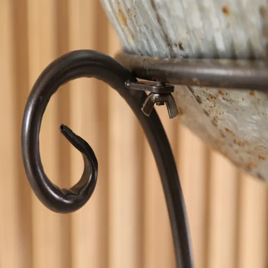 Galvanized Metal Beverage Cooler Tub with Stand {4}