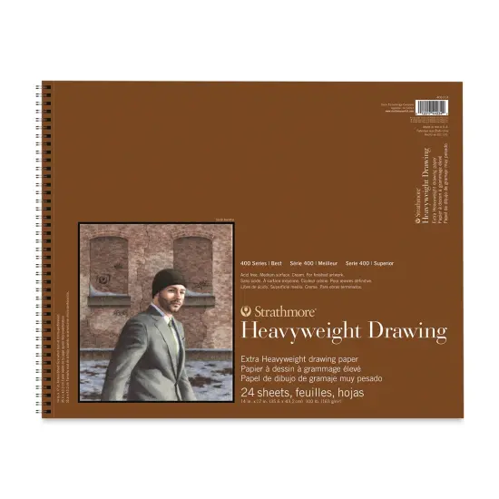 Strathmore Heavyweight Drawing Pad - 14" x 17", 24 Sheets, 100 lb (163 gsm). {1}