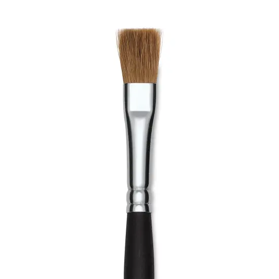 Old Holland Kolinsky Sable Brush - Flat, Long Handle, Size 8 {1}