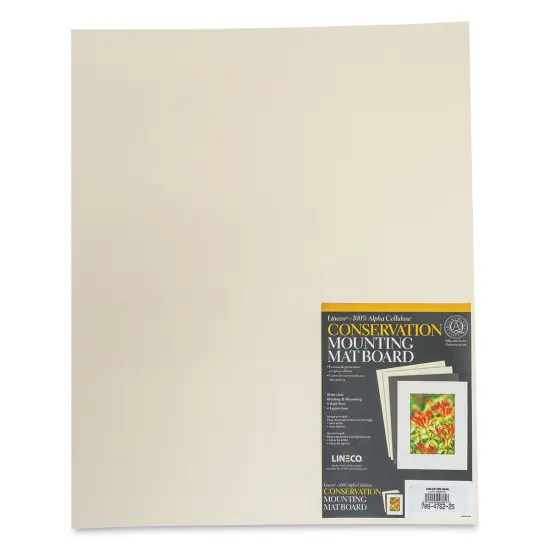 Lineco Conservation Matboard - Aged White, 4 ply, Pkg of 25, 16" x 20" {1}