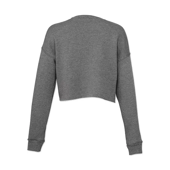 Bella Canvas Cropped Crew Fleece - Deep Heather, X-Large {1}
