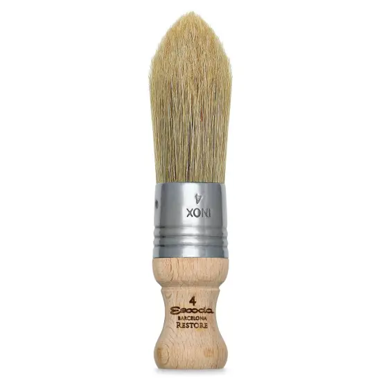 Escoda Restore Premium Brush - Round Pointed, Size 4, Stubby Handle {1}