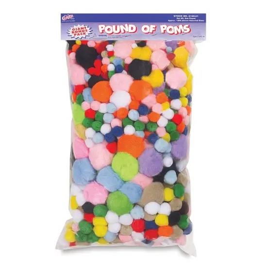 Creativity Street Pom Pons Assortments - Giant Bonus Pack, Assorted Sizes, Pkg of 1200 {2}