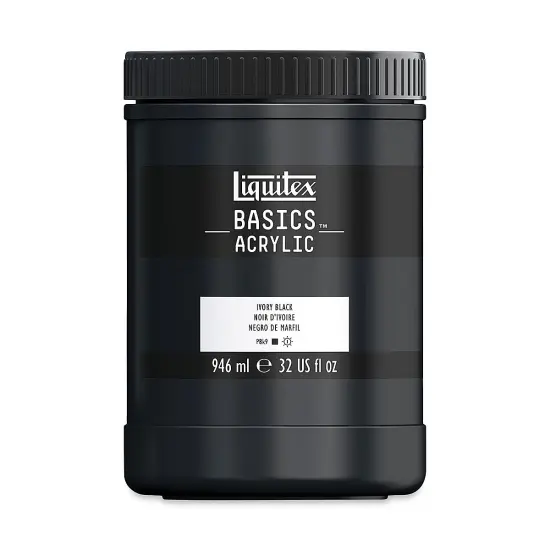Liquitex Basics - Ivory Black, 32 oz jar {1}
