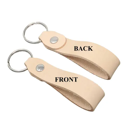 10 Pack Natural Leather Keychains Kit-Leather Craft Projects-DIY Leather Key Fobs for Stamping, Tooling, Engraving {6}
