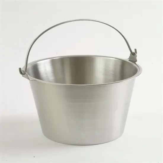 Admiral Craft Pure Brushed Stainless Steel Milk Pail 10 Inch 13 Quart {1}