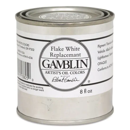 Gamblin Artist's Oil Color - Flake White Replacement, 8 oz Can {1}