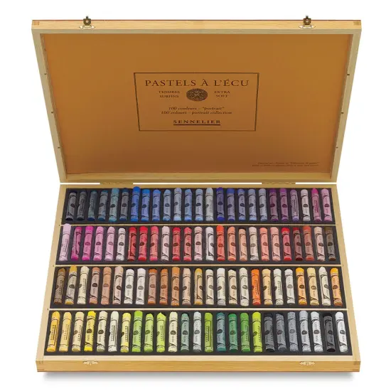 Sennelier Soft Pastels - Set of 100, Portrait Colors, Wood Box {1}
